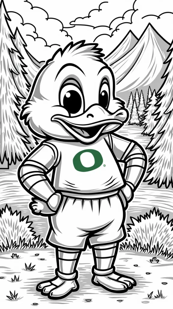 Páginas para colorear de los patos de Oregon